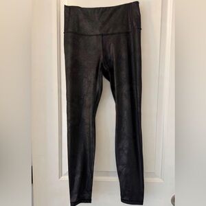 CRZ Black Faux Leather Leggings
